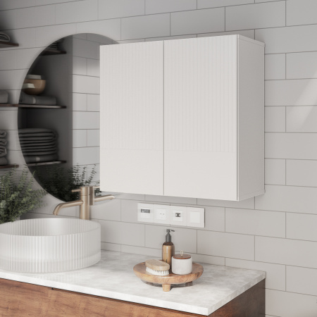 Шкаф навесной "Монблан" ШКН-03 (белый/лофт белый (М17)